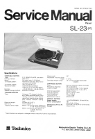 Technics - SL-23 - Service manual 